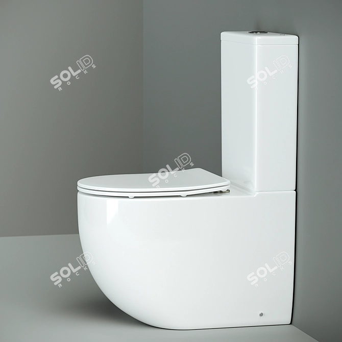 Metropol Barrel WC by Ceramica Nova - CN4001 3D model image 4