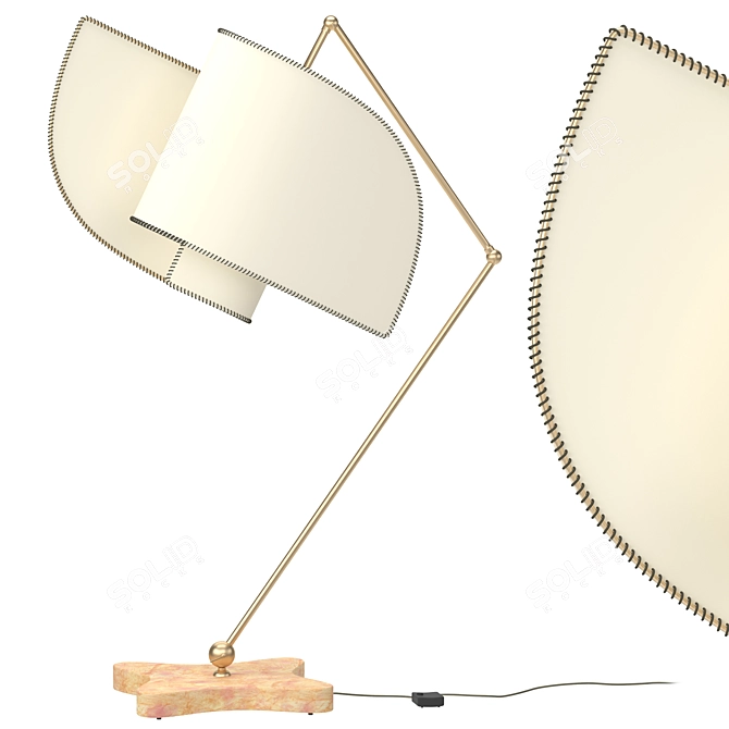 Modern Geometric Floor Lamp: GALLERIA COLOMBARI 3D model image 1