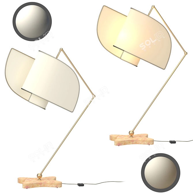 Modern Geometric Floor Lamp: GALLERIA COLOMBARI 3D model image 2