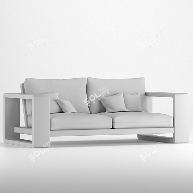 Modern Outdoor Sofa Set 3D model image 4