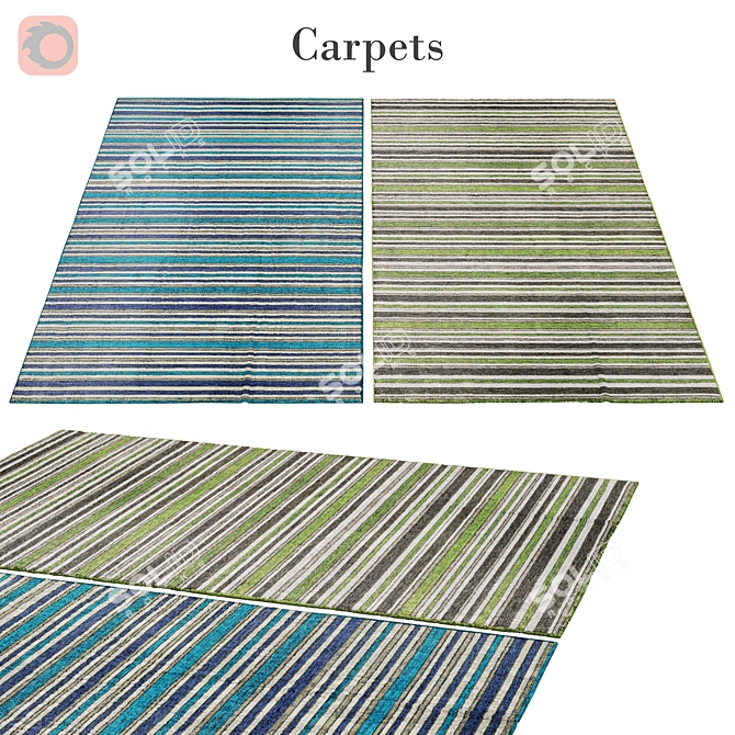 Luxury Rug: Polys 3,888 Vets 4,004 3D model image 1