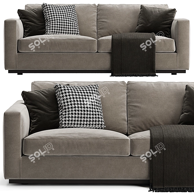 Modern Minotti Andersen 2-Seater Sofa 3D model image 2