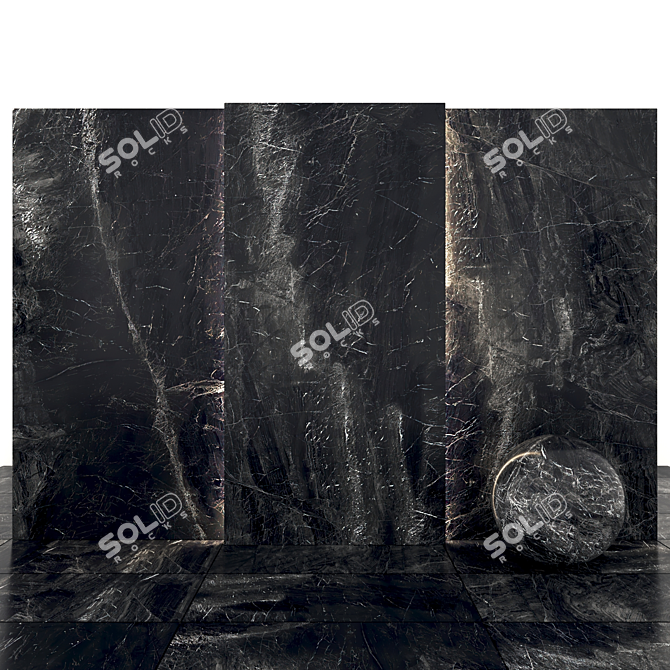 Elegant Argille Antracita Marble 3D model image 1