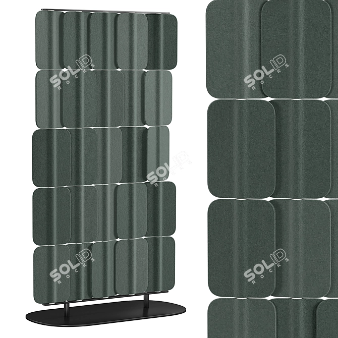 Modular Acoustic Privacy Panel 3D model image 1