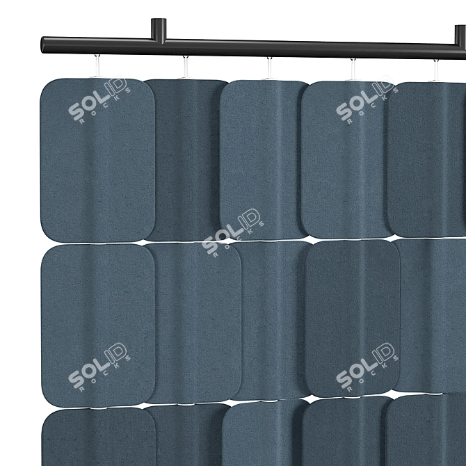 Modular Acoustic Panel for Privacy & Comfort 3D model image 2