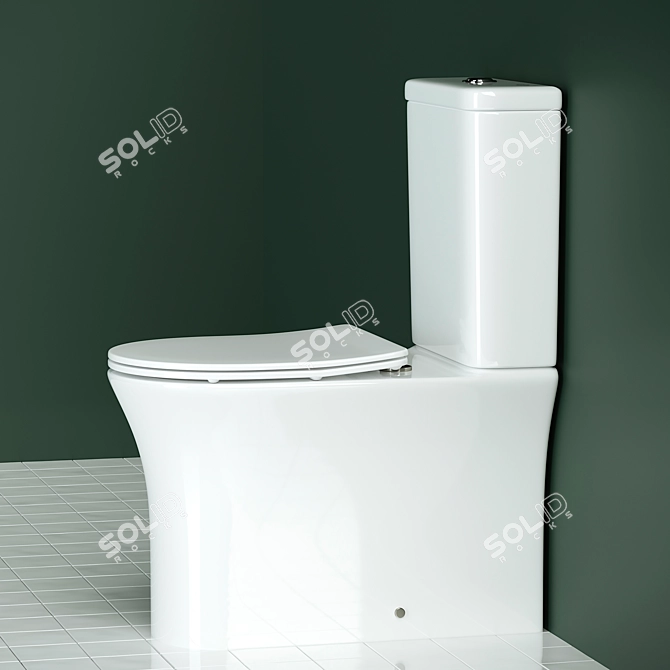 Ceramica Nova Star CN1904: Stylish Animated Toilet 3D model image 2