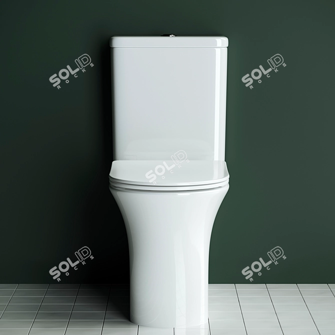 Ceramica Nova Star CN1904: Stylish Animated Toilet 3D model image 3