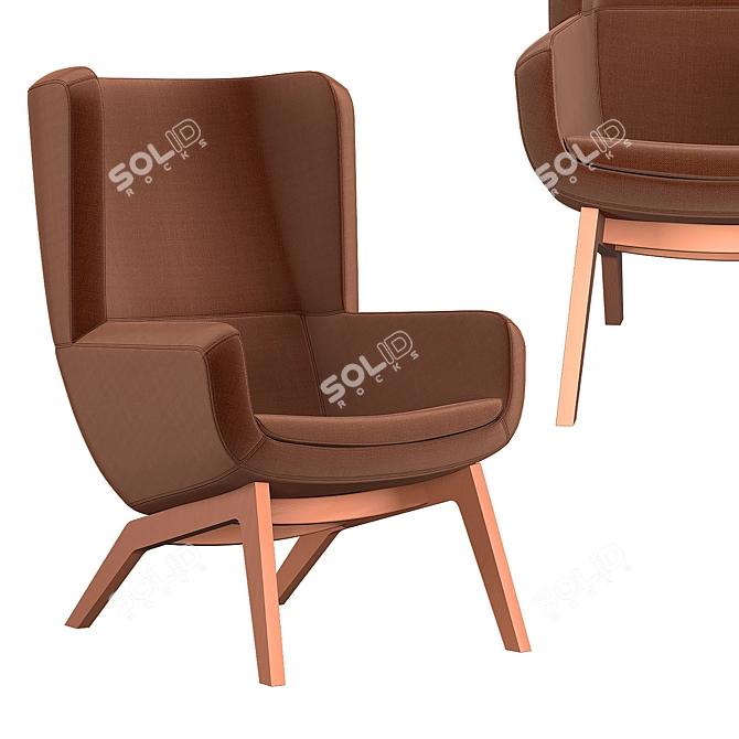 Elegant Arca Chair: Perfect for Restaurants, Bars, and Offices 3D model image 1