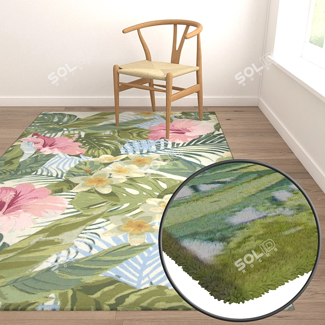 Premium Carpet Set: High-Quality Textures for Versatile Use 3D model image 5