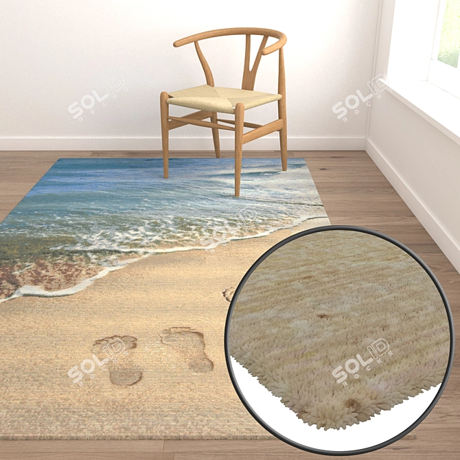 Luxury Carpet Set: High-Quality Textures 3D model image 5