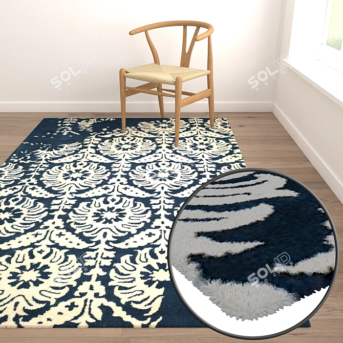 Luxury Carpet Set - High-Quality Textures 3D model image 5