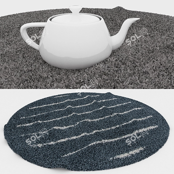 Versatile Set of Round Carpets 3D model image 3