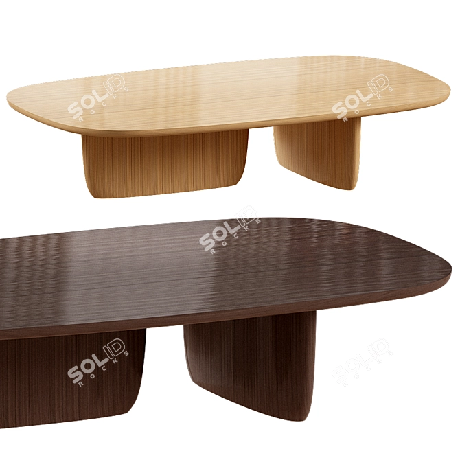 Sleek Tobi-Ishi Small Table 3D model image 2