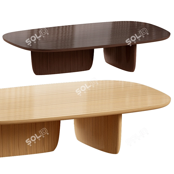 Sleek Tobi-Ishi Small Table 3D model image 3