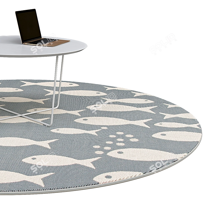 Elegant Circle Rugs | No. 136 3D model image 2