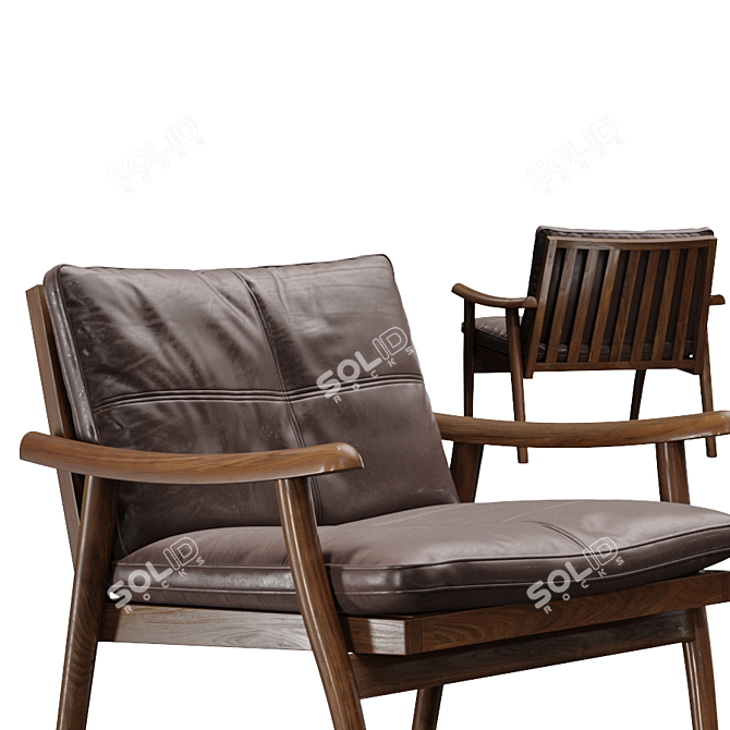 Stylish and Comfortable Vibieffe 1000 Armchair 3D model image 2