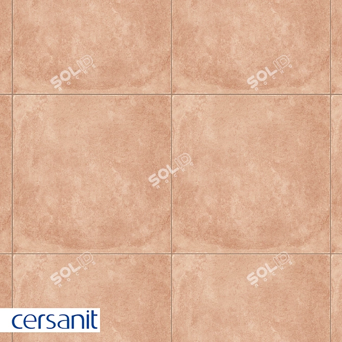 Elegant Beige Porcelain Carpet Tiles 3D model image 1