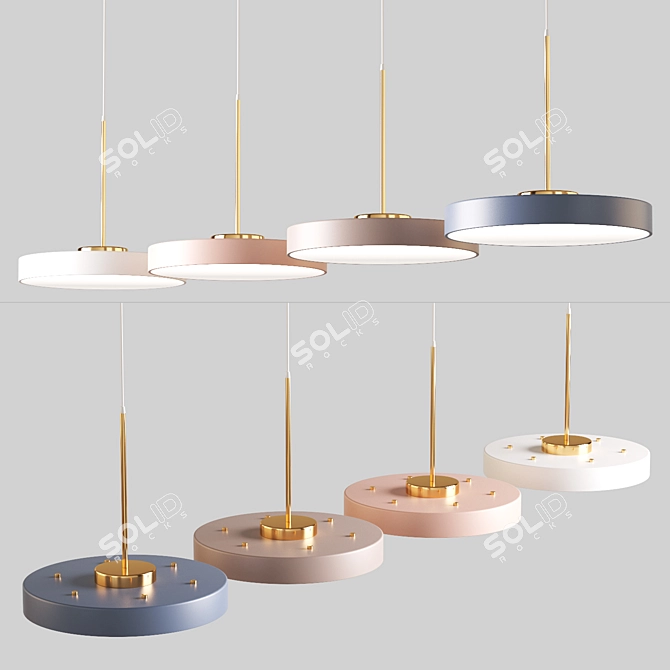 Modern Pendant Lamp with 30cm Width 3D model image 1