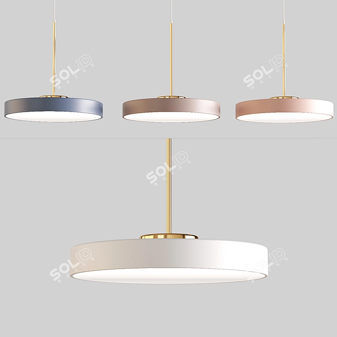 Modern Pendant Lamp with 30cm Width 3D model image 2