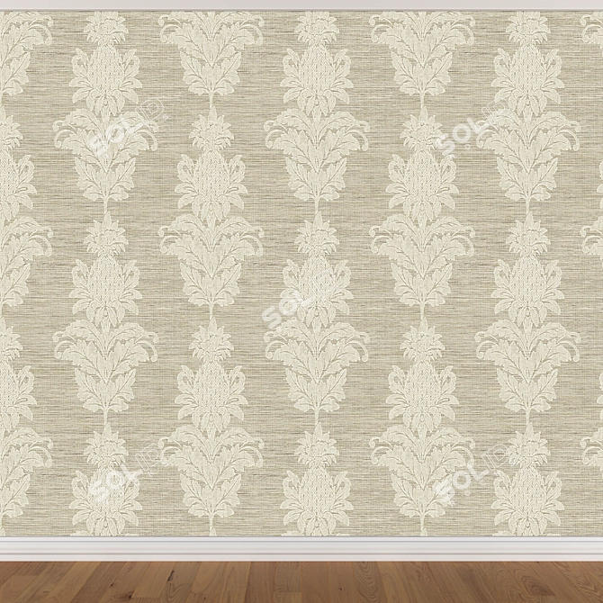 Seamless Wallpaper Set - 3 Colors 3D model image 3