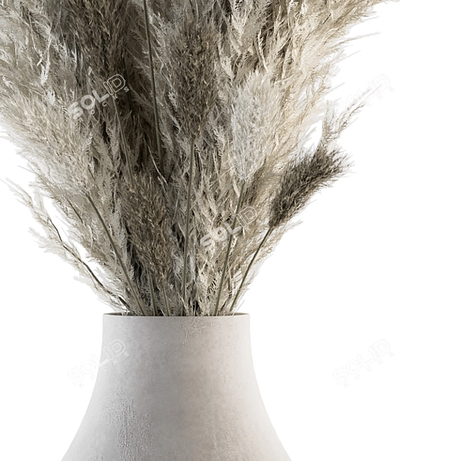 Boho Blooms: Dried Pampas Grass 3D model image 2