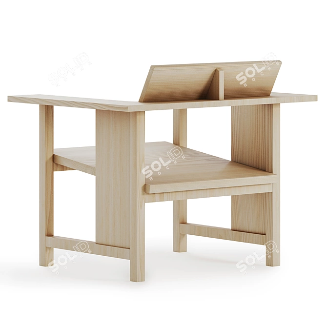 Solid Wood Dining Set by Mattiazzi 3D model image 4