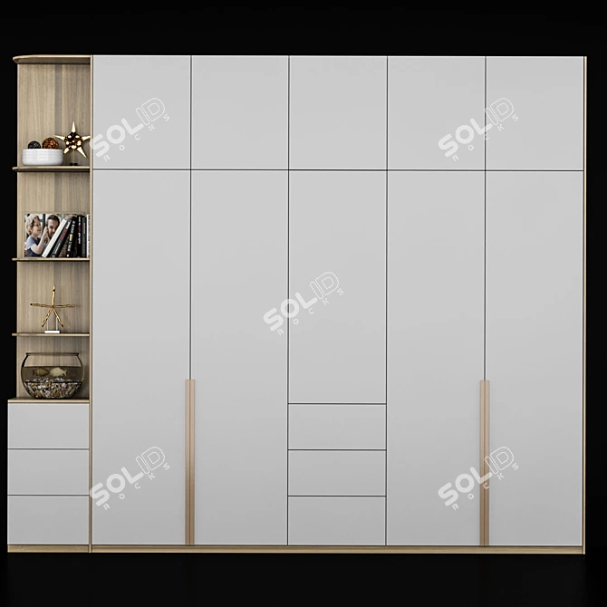  Modern 350cm Shelf: Sleek & Spacious 3D model image 1