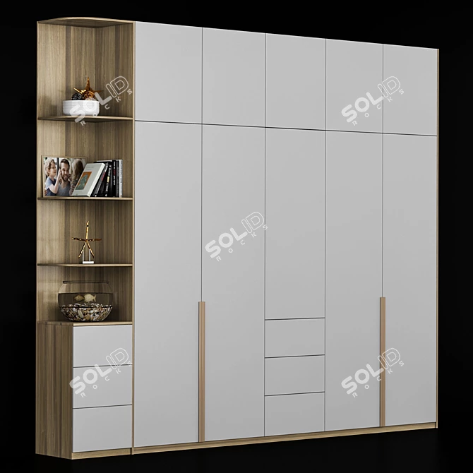  Modern 350cm Shelf: Sleek & Spacious 3D model image 2