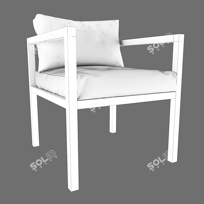 Elegant Leather Dining Chair - Eve Collection 3D model image 5