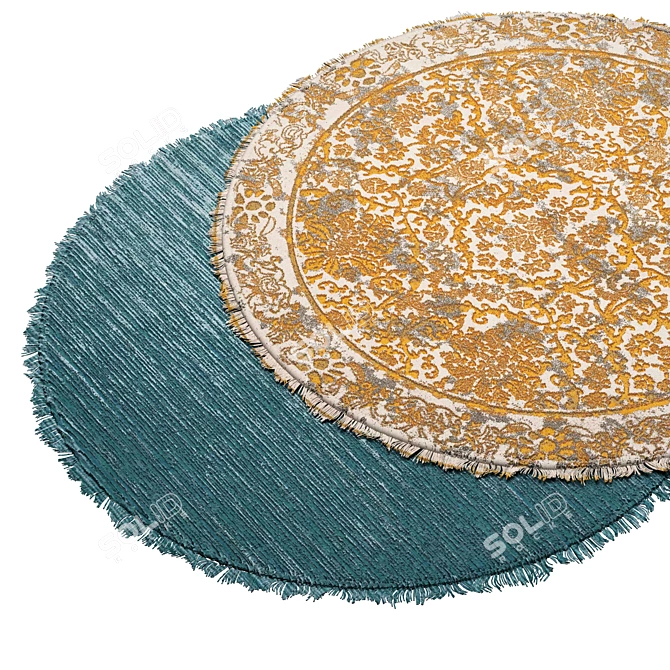 Circular Rugs: Modern & Stylish 3D model image 2