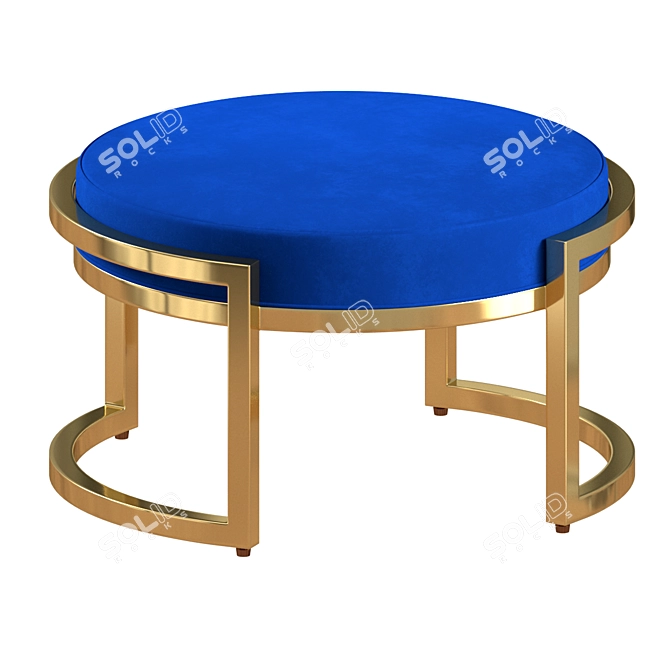 MoDRN Marni Metal Ottoman 3D model image 2