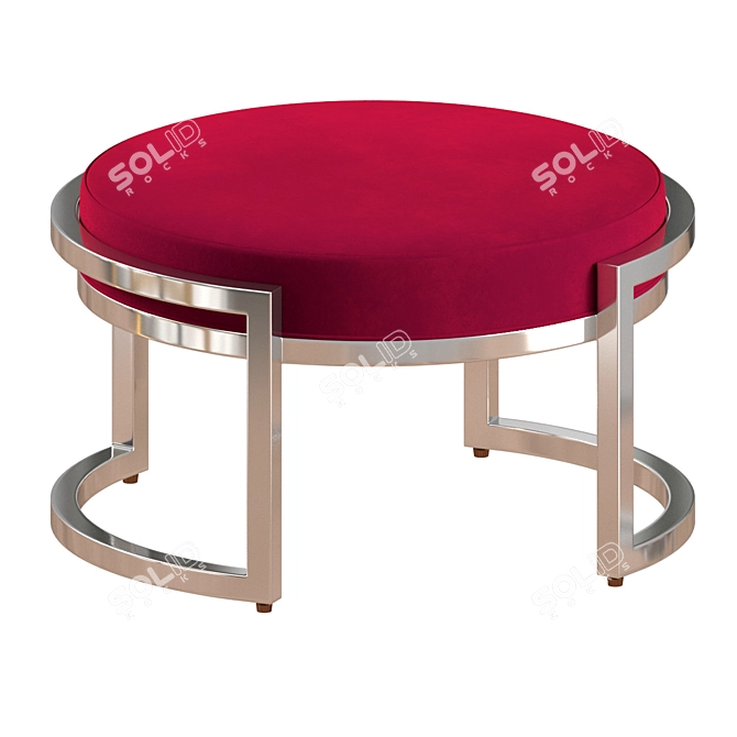 MoDRN Marni Metal Ottoman 3D model image 3