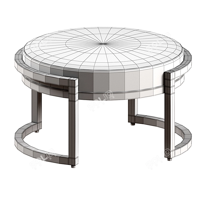 MoDRN Marni Metal Ottoman 3D model image 4