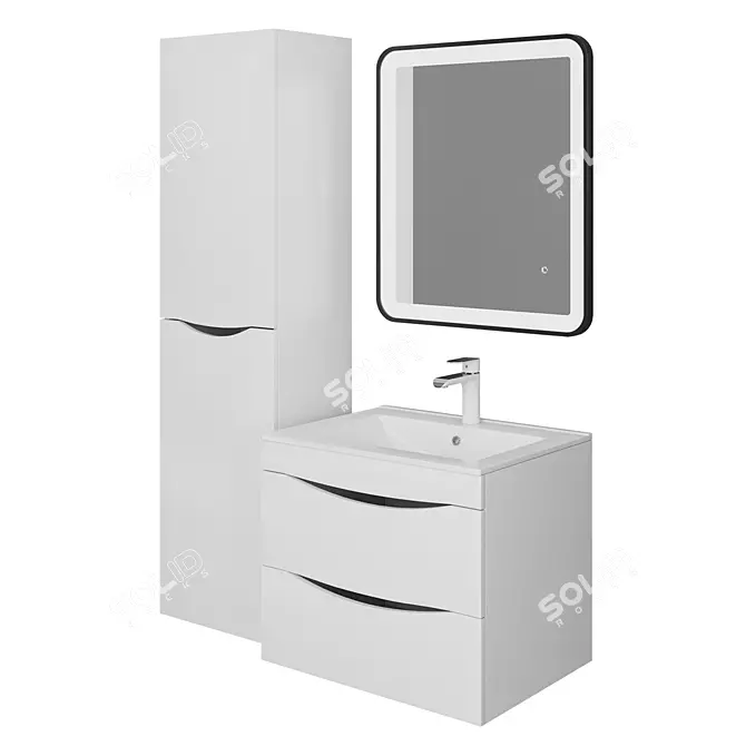 Cloud Bathroom Furniture Set 3D model image 2