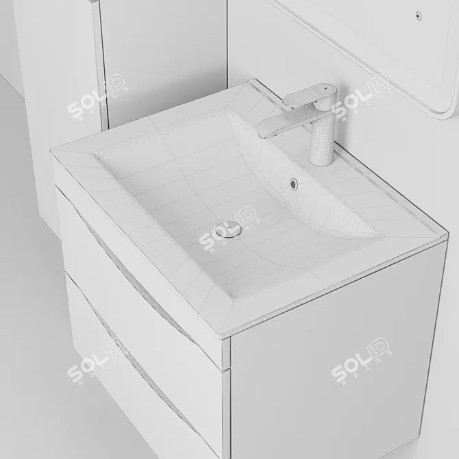 Cloud Bathroom Furniture Set 3D model image 4