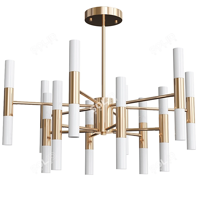 Luxury Crystal Chandelier with 24 Lights 3D model image 1