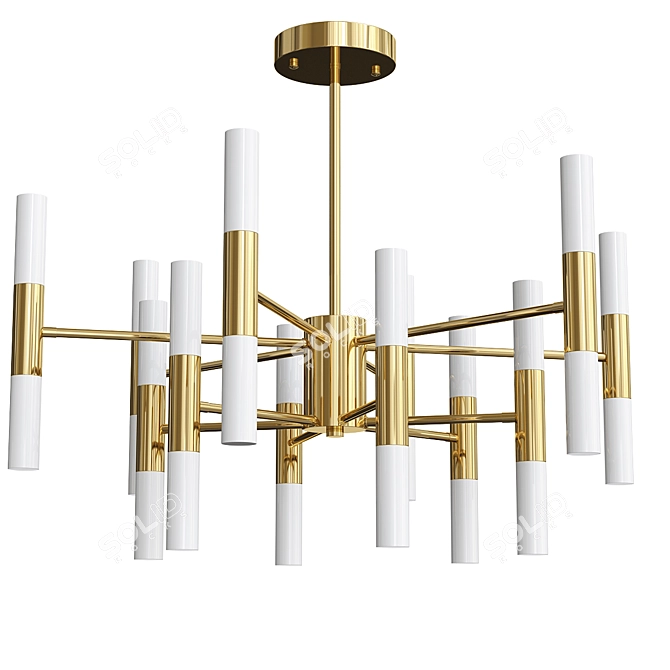 Luxury Crystal Chandelier with 24 Lights 3D model image 2