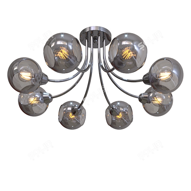 Evoluce Relotte - Elegant Italian Metal and Glass Pendant Light 3D model image 1
