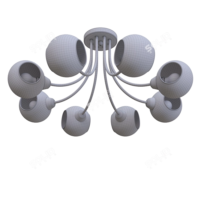 Evoluce Relotte - Elegant Italian Metal and Glass Pendant Light 3D model image 3