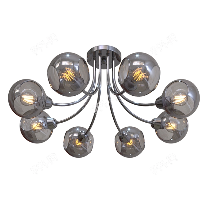 Evoluce Relotte - Elegant Italian Metal and Glass Pendant Light 3D model image 4
