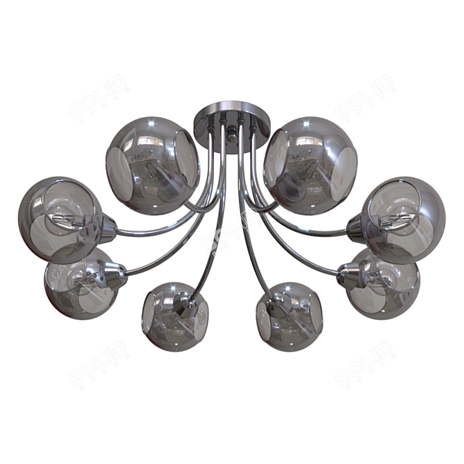 Evoluce Relotte - Elegant Italian Metal and Glass Pendant Light 3D model image 5