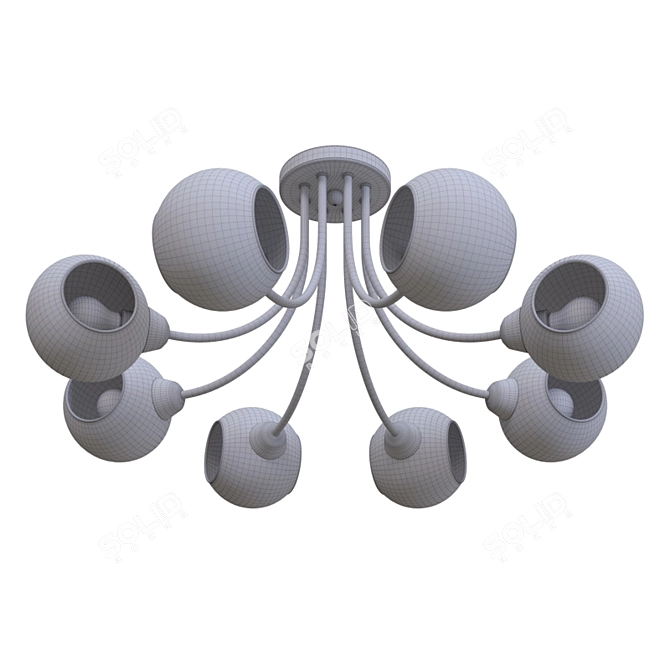 Evoluce Relotte - Elegant Italian Metal and Glass Pendant Light 3D model image 6