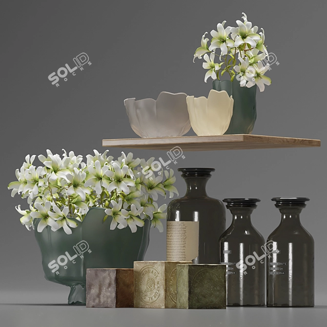 Bathroom Decor Set: Modern Elegance 3D model image 4