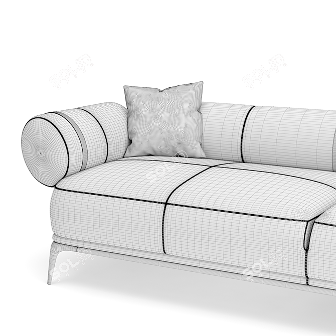 Elegant Gianfranco Ferre Sofa 3D model image 5