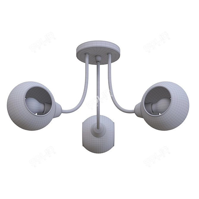 Evoluce SLE102102-03 Pendant Light 3D model image 6