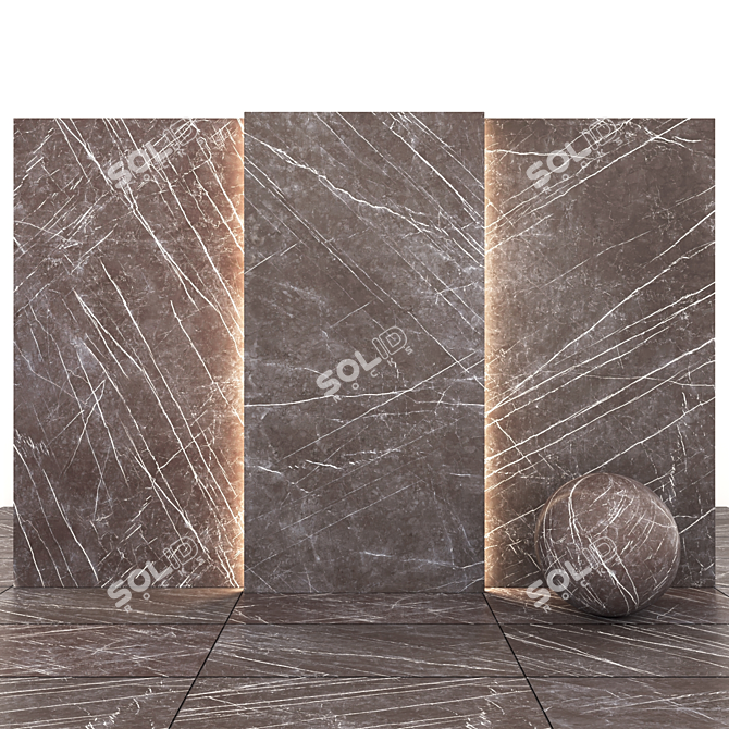 Elegant Gray Stone Texture 3D model image 1