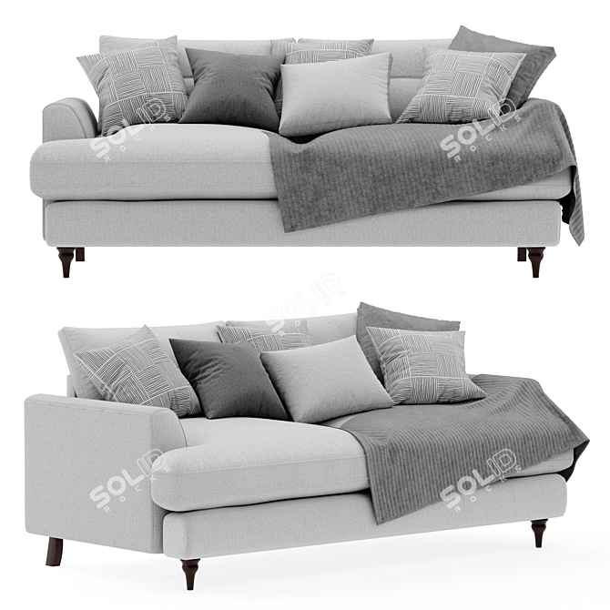 Joules DFS Sofa: Stylish, Spacious, and Comfortable 3D model image 1