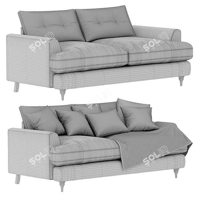 Joules DFS Sofa: Stylish, Spacious, and Comfortable 3D model image 5