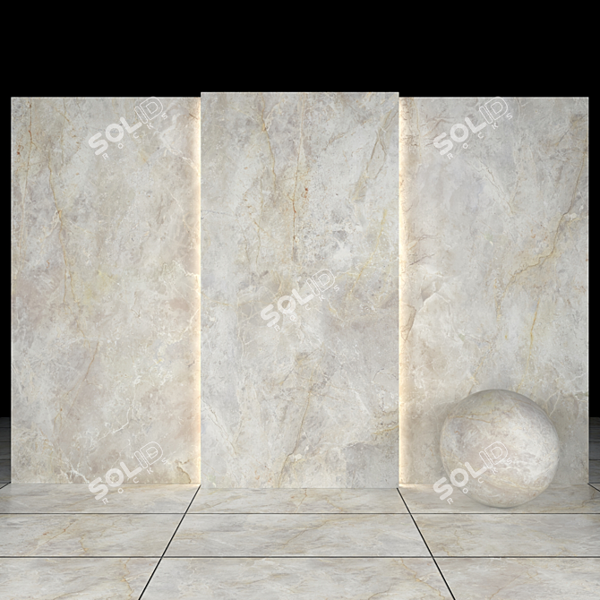 Elegant Amazon Light Marble 3D model image 1