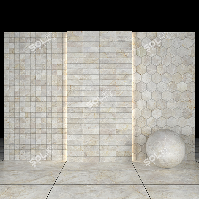 Elegant Amazon Light Marble 3D model image 3